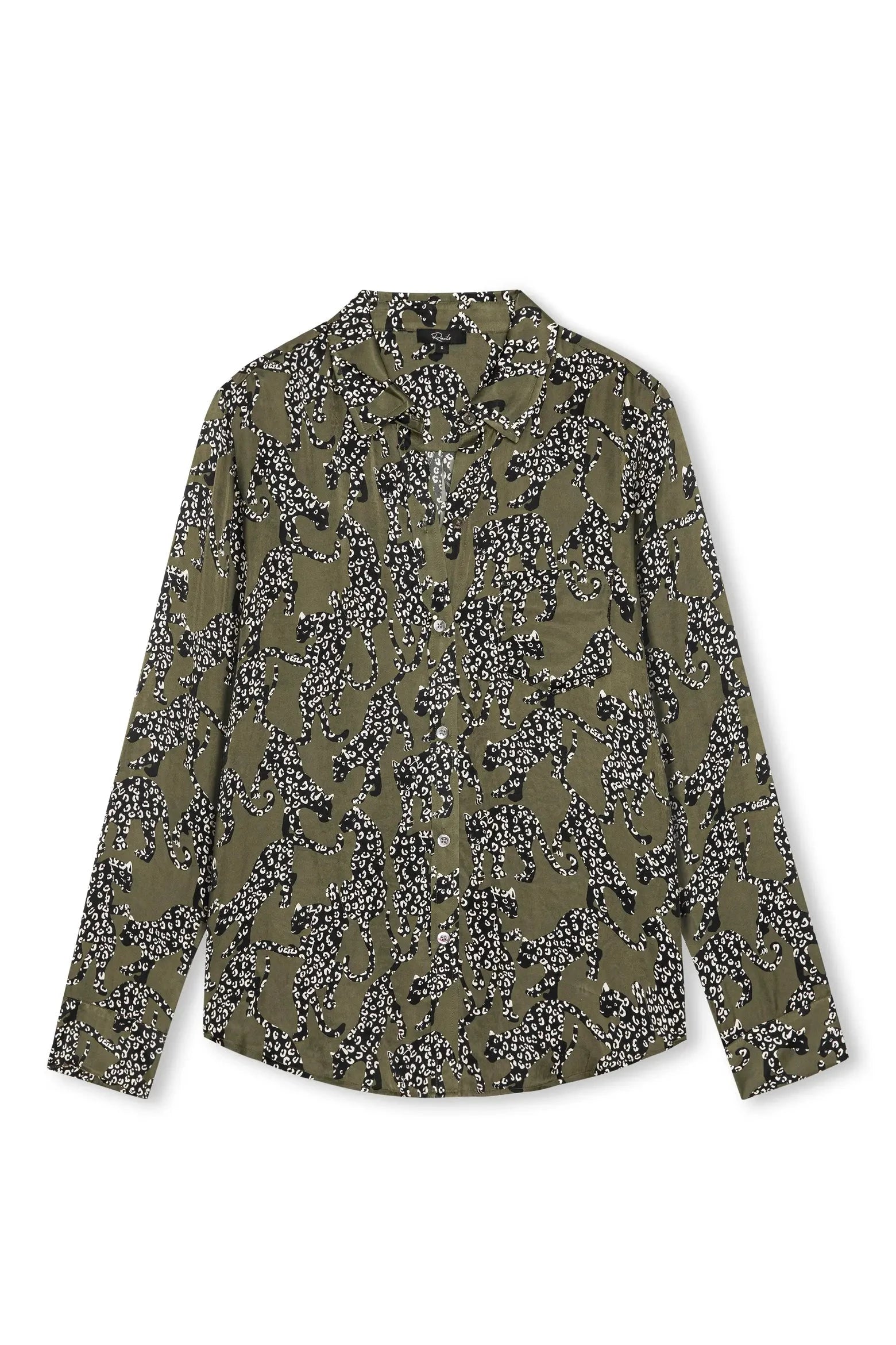 Alyssa Shirt Olive Jaguars Tops - Blouses Rails 