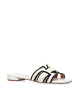Holly Flat Sandal Crochet White Sandals - Flat Sandals Bibi Lou 