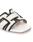Holly Flat Sandal Crochet White Sandals - Flat Sandals Bibi Lou 