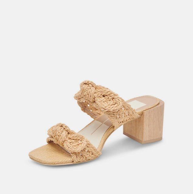 Zemmie Natural Raffia Shoes - Sandals - Heeled Sandals Dolce Vita 