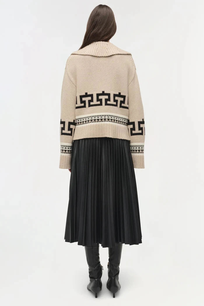 O'Reilly Western V-Neck Sweater Sand Melange Sweater - V-Neck Simkhai 