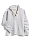 Patrick Popover Henley Fleece Gray Melange Top - Sweatshirts Frank & Eileen 