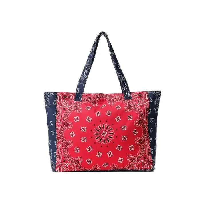 Bailey Bandana Tote Red/Navy Tote &amp; Satchel Haute Shore 