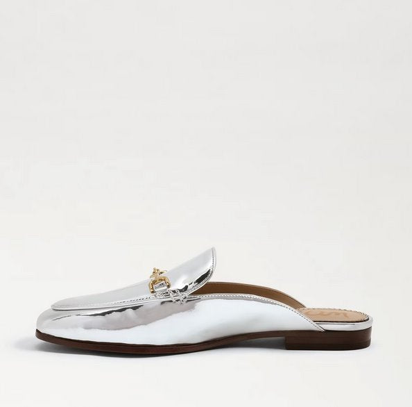 Linnie Bit Mule Soft Silver Shoes - Flats - Loafer Sam Edelman 