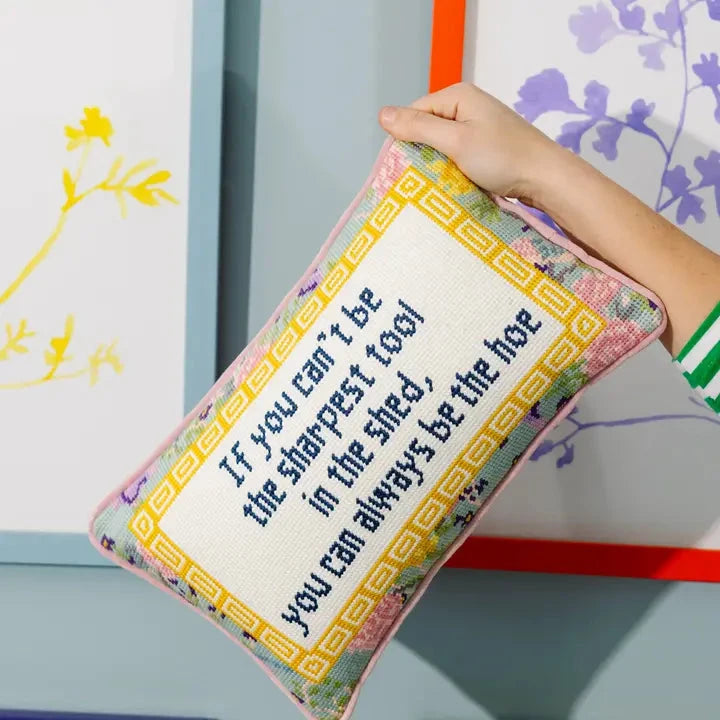 Sharpest Tool Needlepoint Pillow Home Decor - Pillows Furbish 