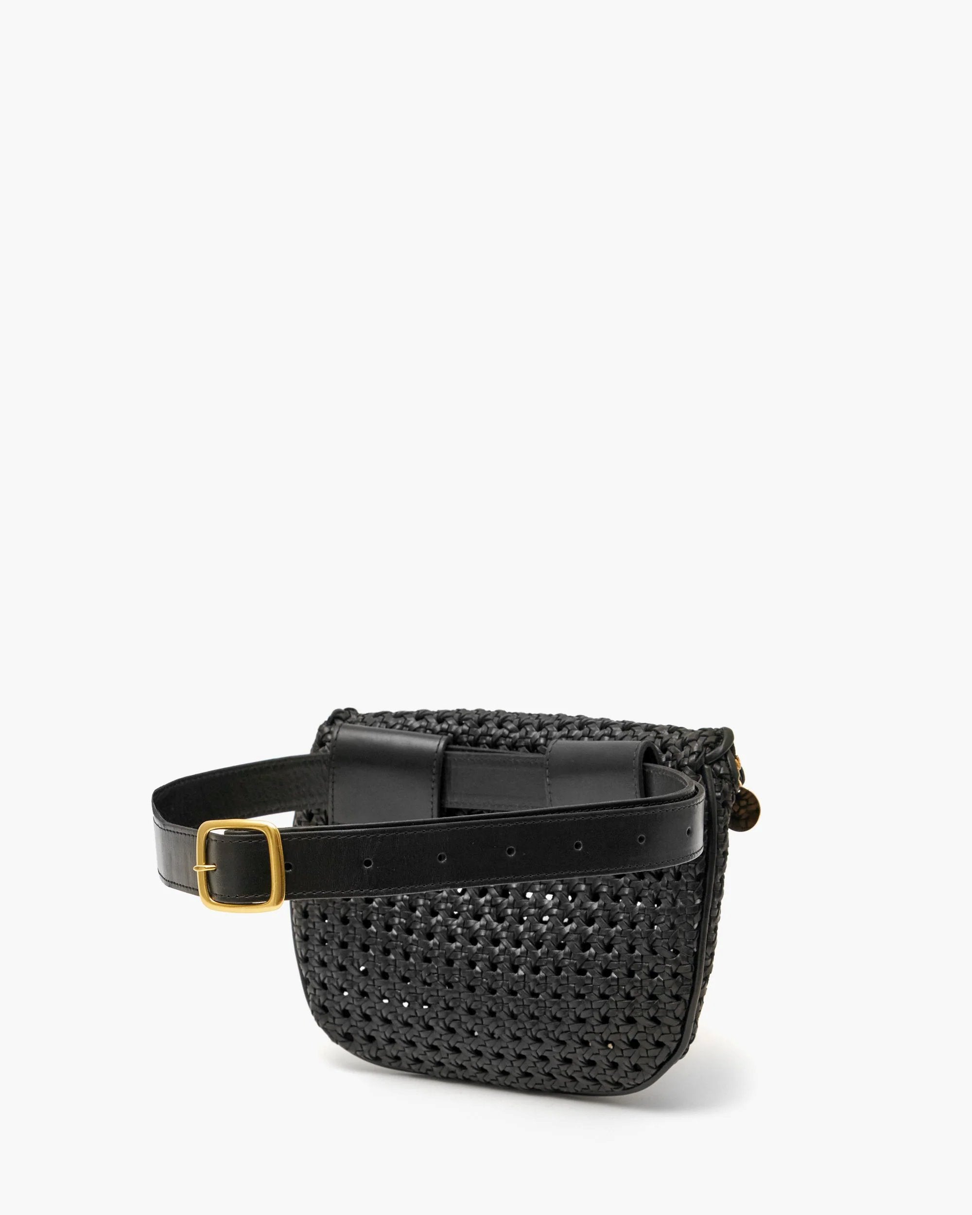 Fanny Pack Black Rattan Handbags - Crossbody Clare V. 