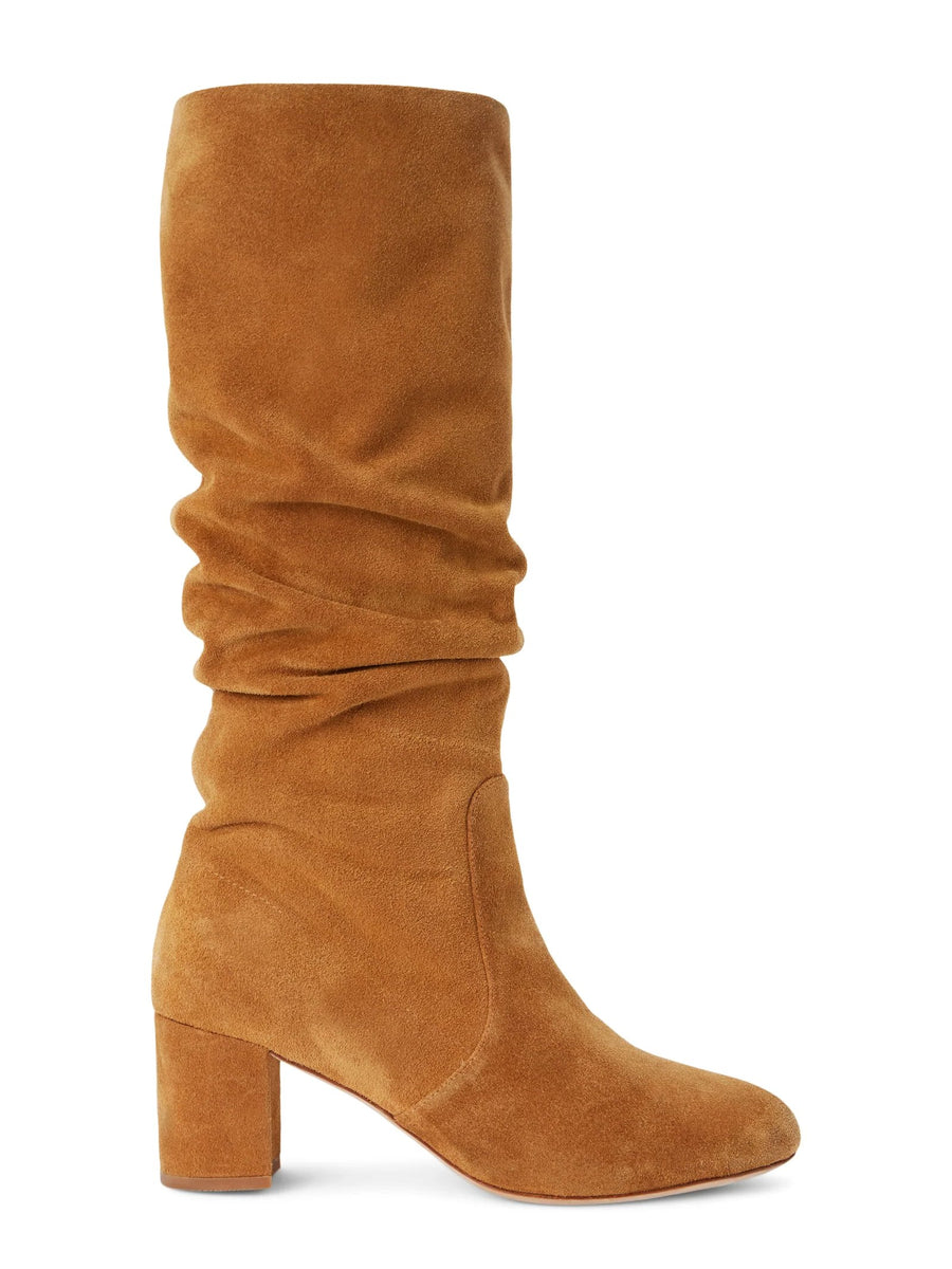 Ines Suede Caramel Shoes - Boots - Knee High Boots L'Agence Footwear 