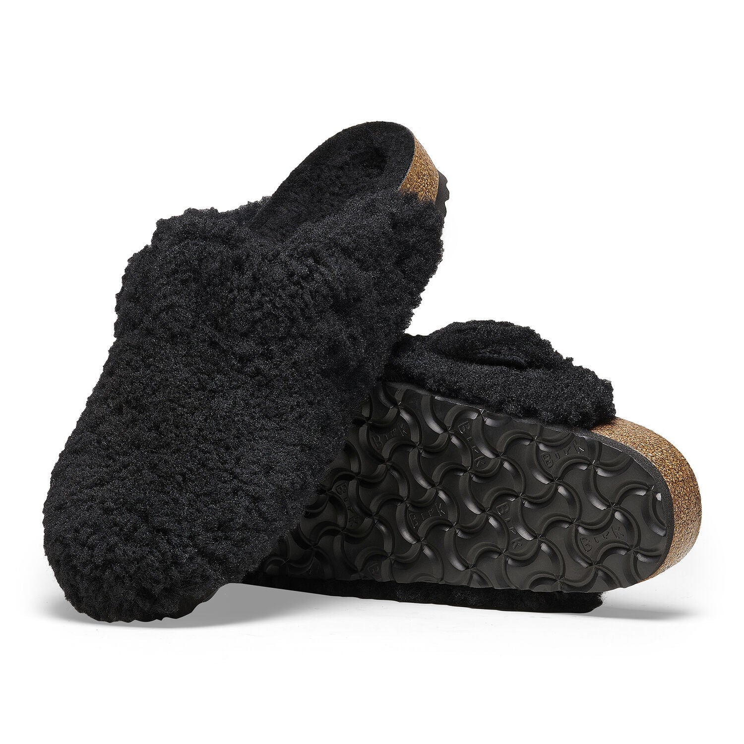 Boston Big Buckle Teddy Shearling Black Shoes - Everyday Shoes Birkenstock 