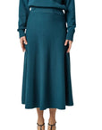 Flared Knit Skirt Deep Sea Skirts - Midi Lilla P 
