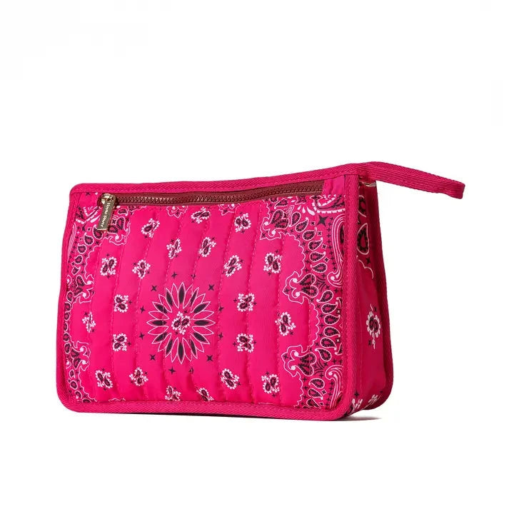 Beau Bandana Pouch Hot Pink Cosmetic Haute Shore 