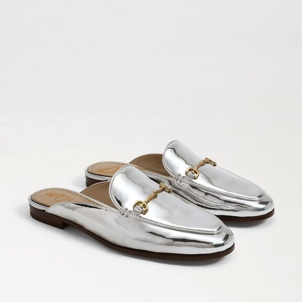 Linnie Bit Mule Soft Silver Shoes - Flats - Loafer Sam Edelman 