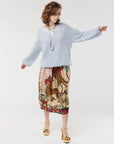 Vanessa Printed Midi Skirt Oriental Skirts - Midi Me369 