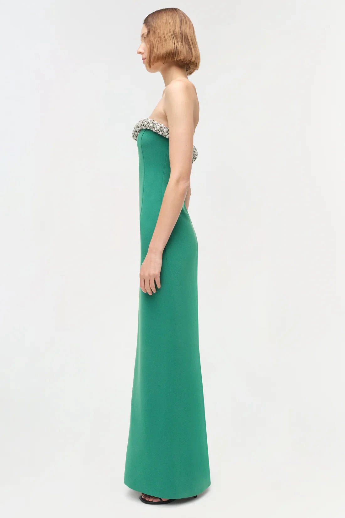 Riona Bustier Gown Kelly Green Dresses - Maxi Simkhai 