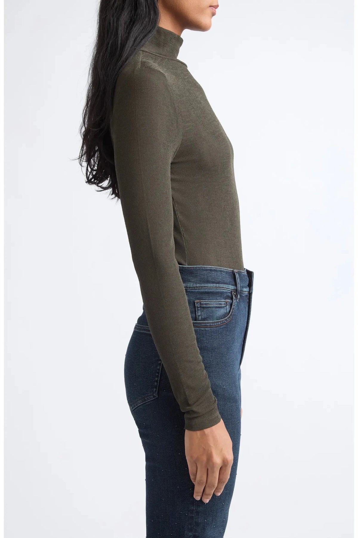 Wyeth Turtleneck Green Shadow Tops - Turtleneck Veronica Beard 