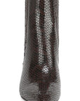 Lisa 70mm Pointed Toe Bootie Leather Python Espresso