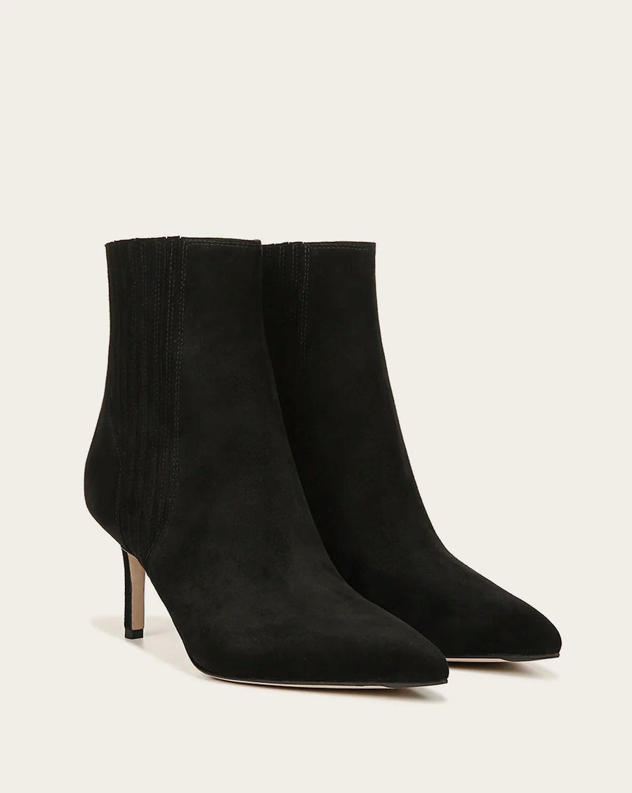 Lisa Suede Bootie Black Shoes - Boots - Booties Veronica Beard - Shoes 