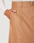 Mica Vegan Leather Skirt Dunes