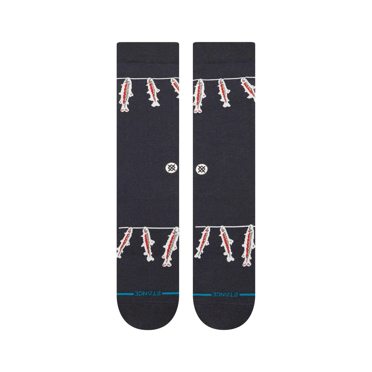 Gone Fishin' Crew Navy Socks Stance 