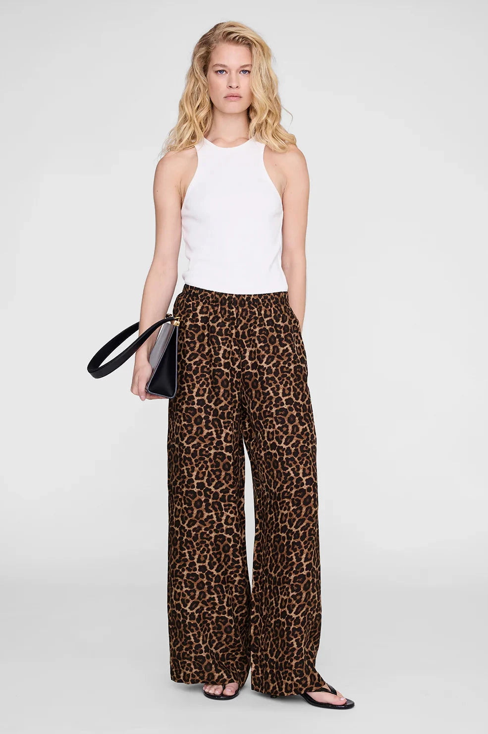 Roslyn Pant Black And Leopard Brown