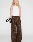 Roslyn Pant Black And Leopard Brown
