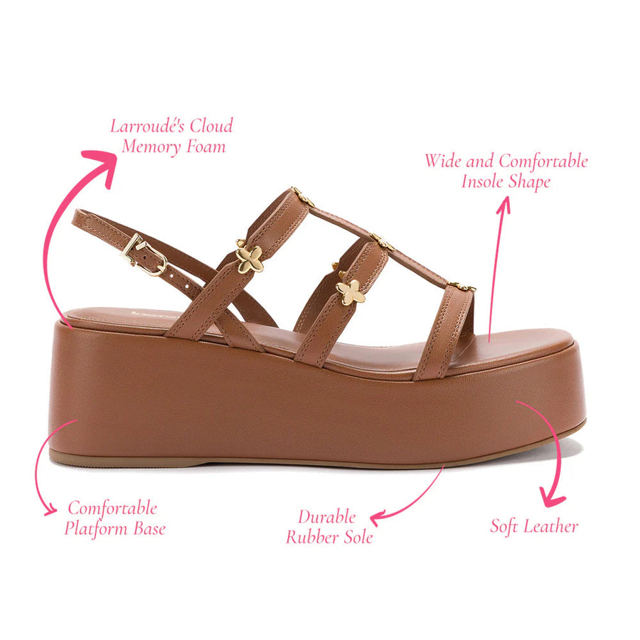 Harmony Flatform Sandal Caramel