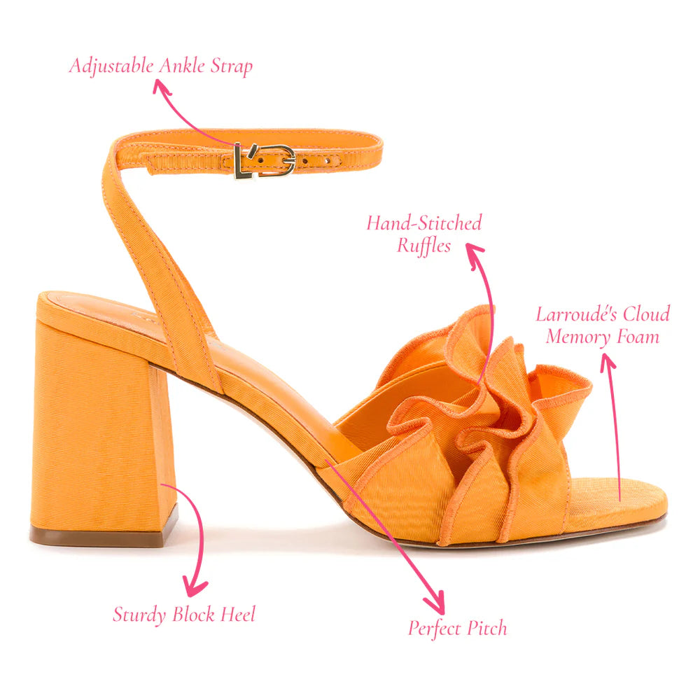 Selena Ruffle Sandal Mango Sandals - Heeled Sandals Larroude 