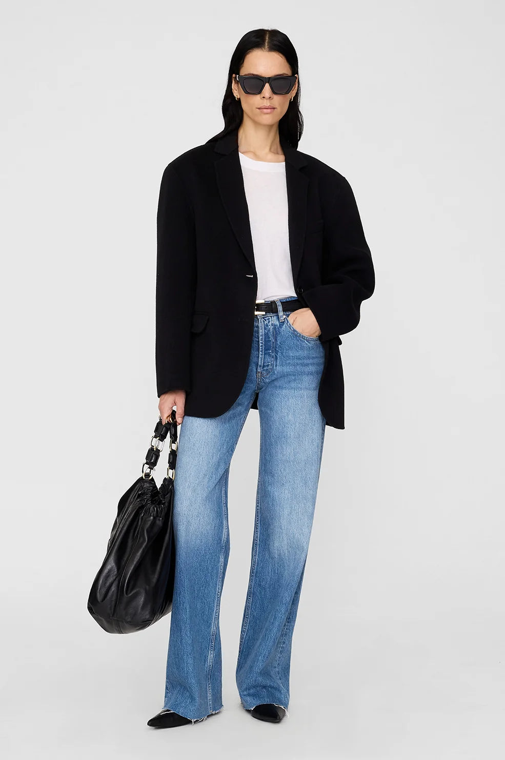Quinn Blazer Cashmere Blend Black