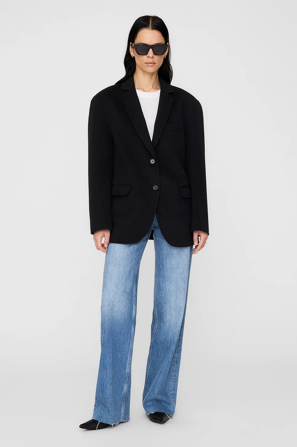 Quinn Blazer Cashmere Blend Black