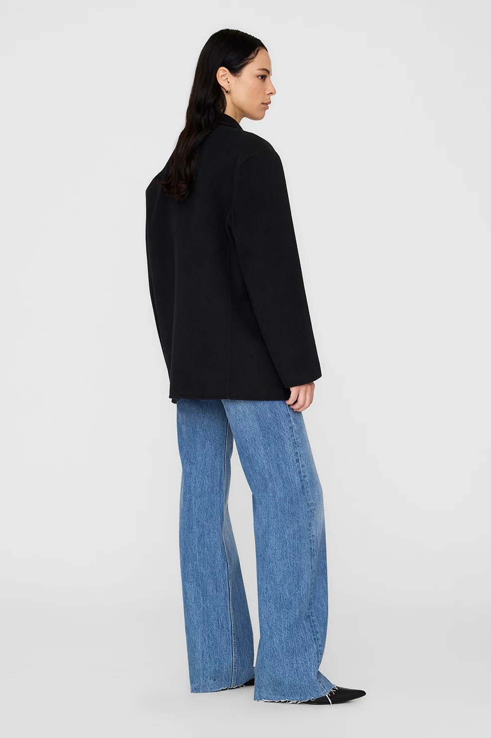 Quinn Blazer Cashmere Blend Black
