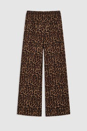 Roslyn Pant Black And Leopard Brown