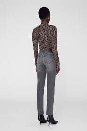 Sylvie Long Sleeve Tee Black And Brown Leopard Tops - Tees Anine Bing 