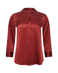 Dani 3/4 Sleeve Silk Blouse Carmine Tops - Blouses L'Agence 