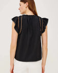 Allea Top Black Tops - Blouses Rails 