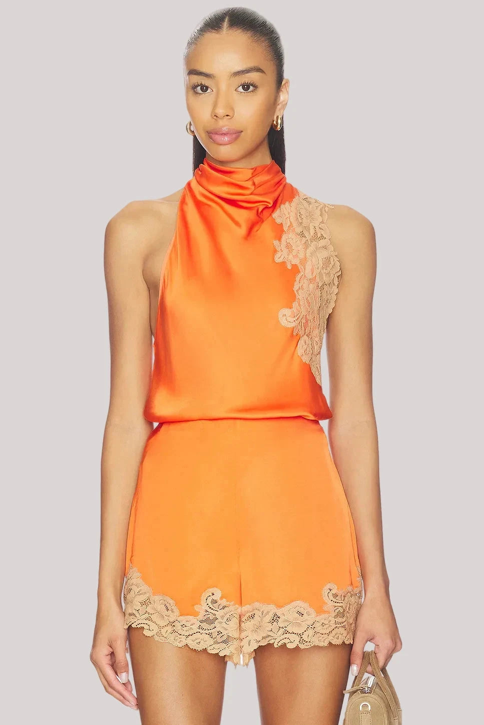 Rose Top Orange Pale Blush Tops - Blouses A.L.C 