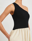 Anita Dress Black Ivory Dresses - Midi Rails 
