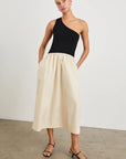 Anita Dress Black Ivory Dresses - Midi Rails 