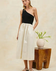 Anita Dress Black Ivory Dresses - Midi Rails 