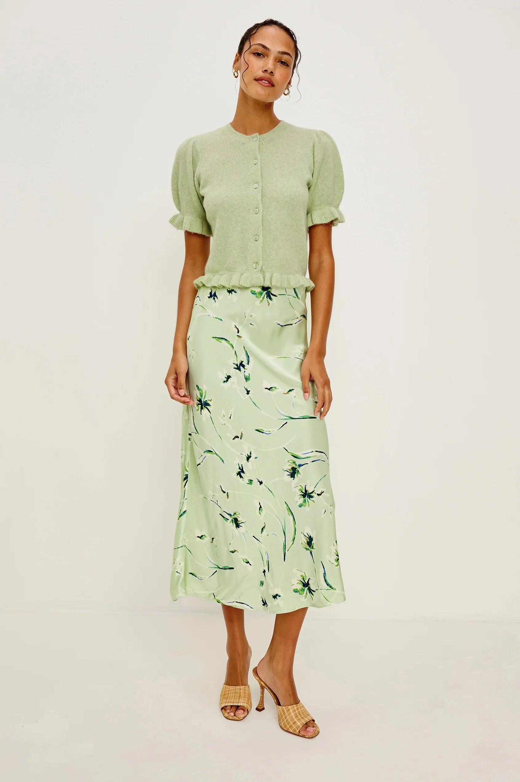 Anya Skirt Mint Linnea Skirts - Midi Rails 