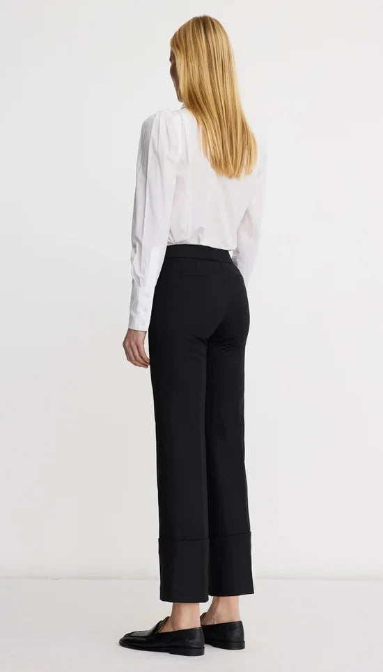 Berlin Cropped Straight Leg Pant Deep Black Pants - Trousers Smythe 