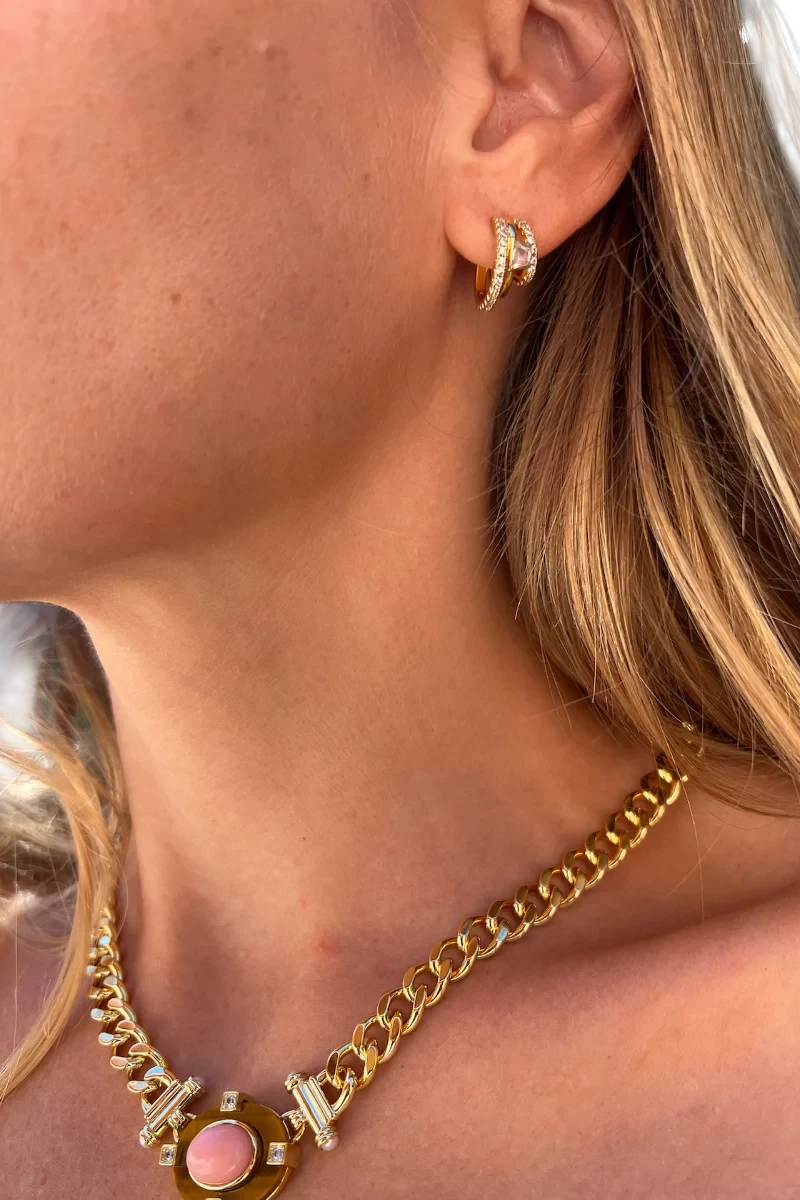 Asymmetry Huggies Earrings Native Gem 