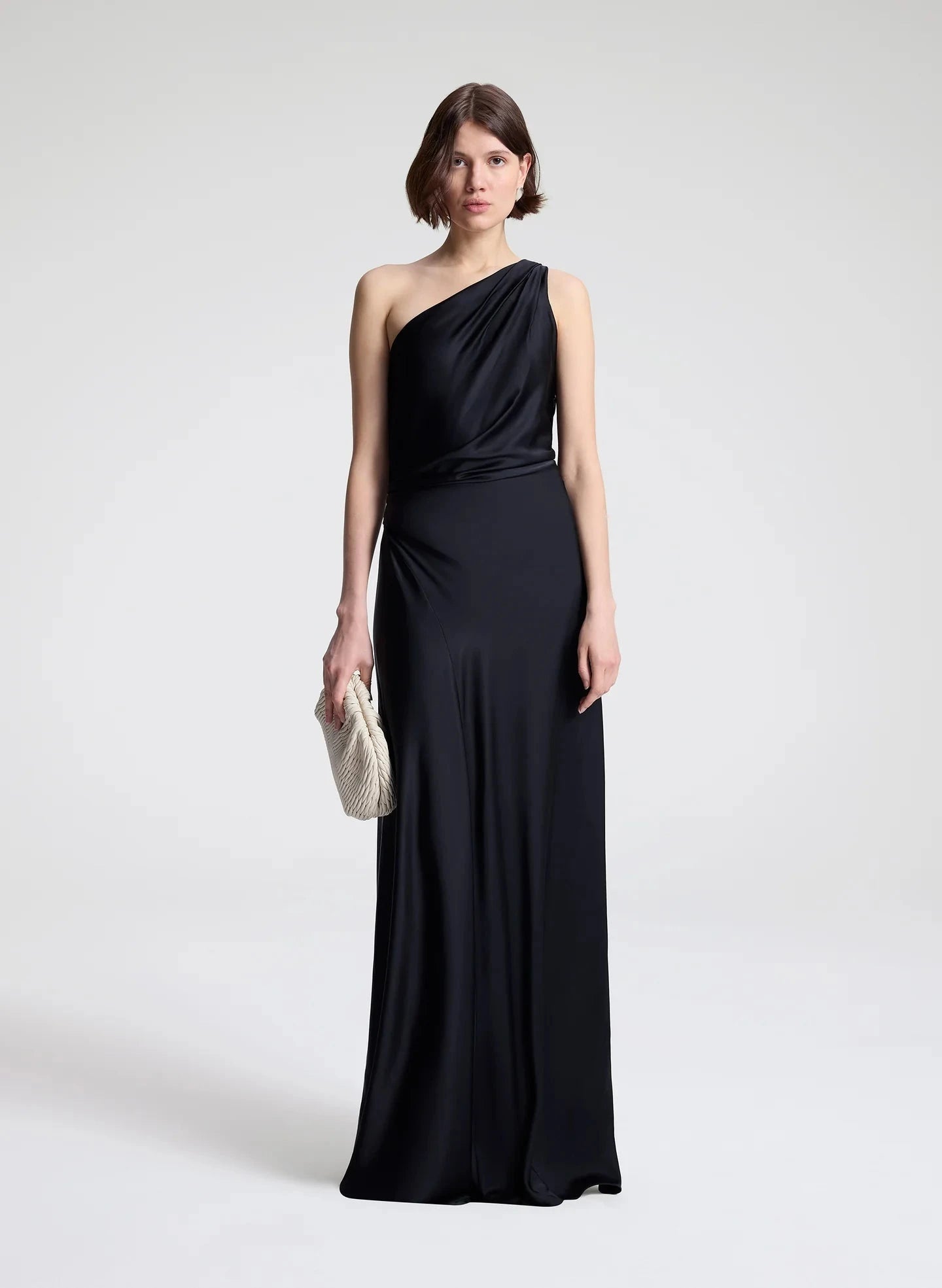 Aster Satin One Shoulder Gown Black Dresses - Maxi A.L.C 