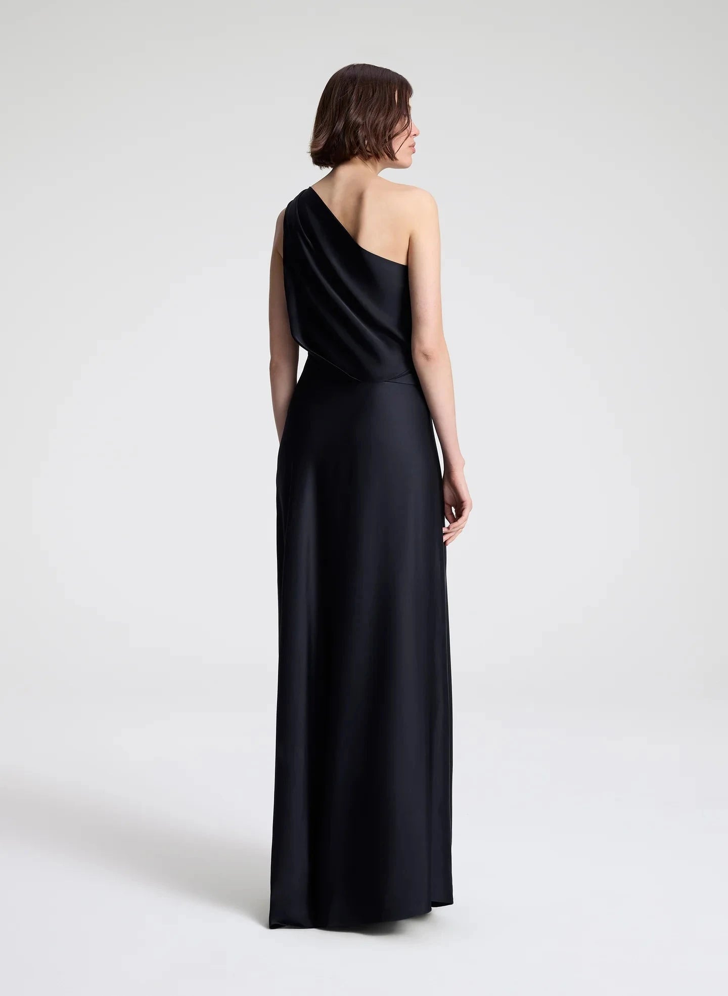 Aster Satin One Shoulder Gown Black Dresses - Maxi A.L.C 