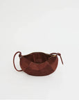 Mini Fortuna Crossbody Chocolate Suede Crossbody Mansur Gavriel 