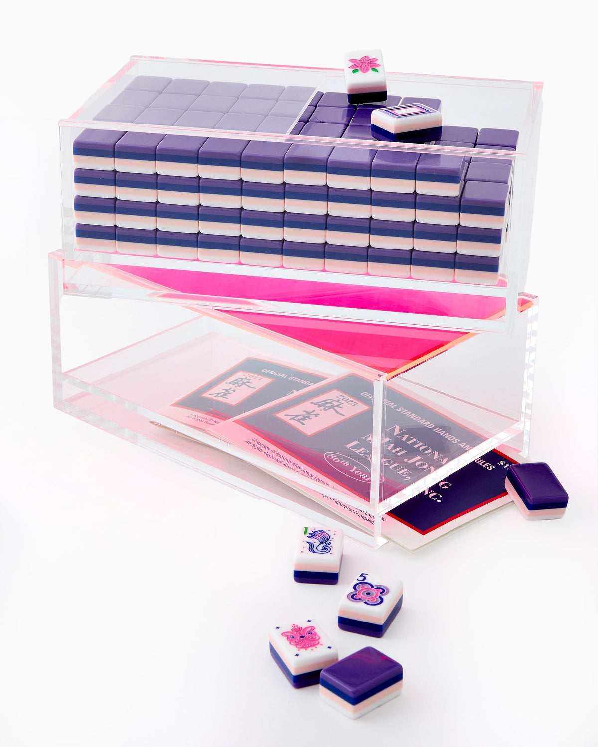 Mahjong Acrylic Box Clear Home Decor - Games Oh My Mahjong 