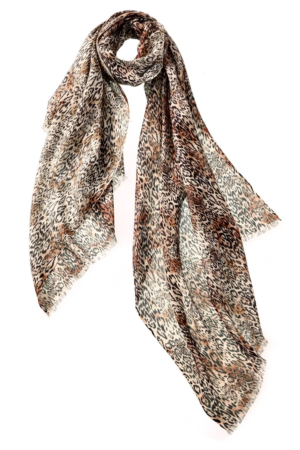 African Leopard Shawl Browns Scarves Alpine Cashmere 