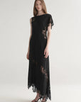 Alessia Satin And Lace Maxi Dress Black Dresses - Maxi A.L.C 