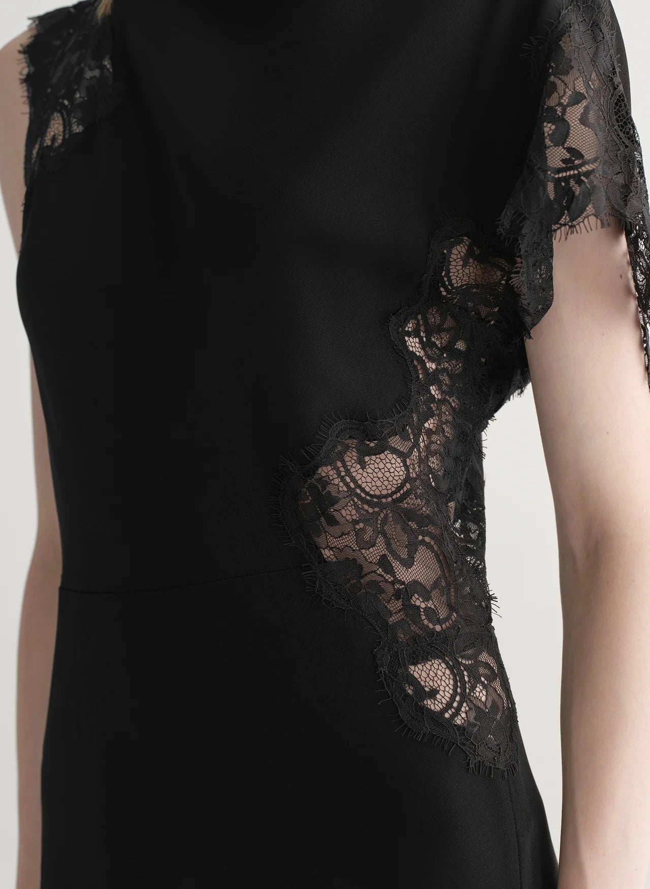 Alessia Satin And Lace Maxi Dress Black Dresses - Maxi A.L.C 