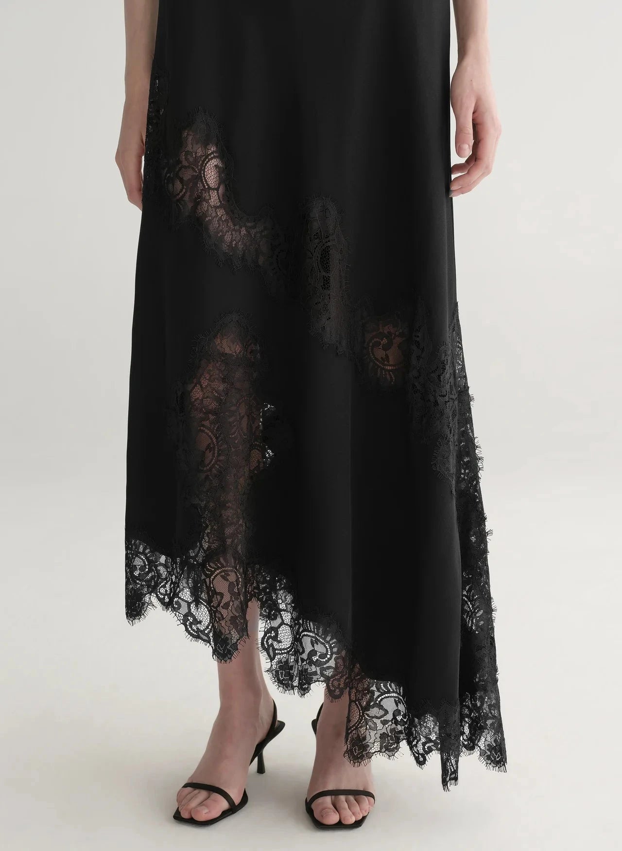 Alessia Satin And Lace Maxi Dress Black Dresses - Maxi A.L.C 