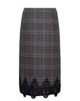 Allie Skirt Keighley Plaid Grey Skirts - Midi Cara Cara 