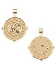Aries Small Zodiac Pendant Coin Mar 21-April 19 16-18" Classic Rolo Chain Necklaces Jane Win 
